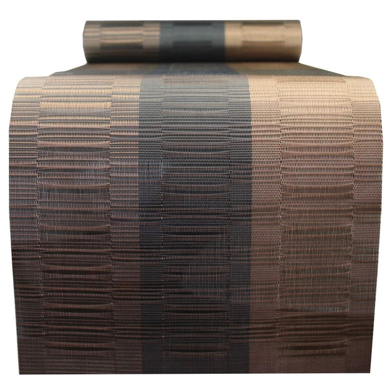 PIGCHCY Elegant Placemats with Matching Table Runner,Washable Durable Plastic Placemats for Dining Table Sets(6pcs Placemats+1pcs Table Runner, Brown) - Image 2